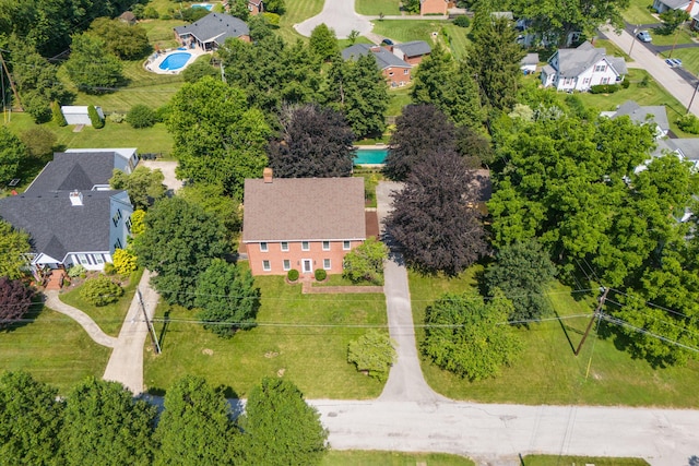 321 S Turner St, Midway, KY 40347 - aerial view of residential area with a pool area