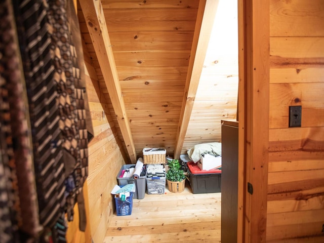 843 Joe Henson Rd, Dunnville, KY 42528 - sauna with wooden ceiling, wooden walls, and hardwood / wood-style flooring
