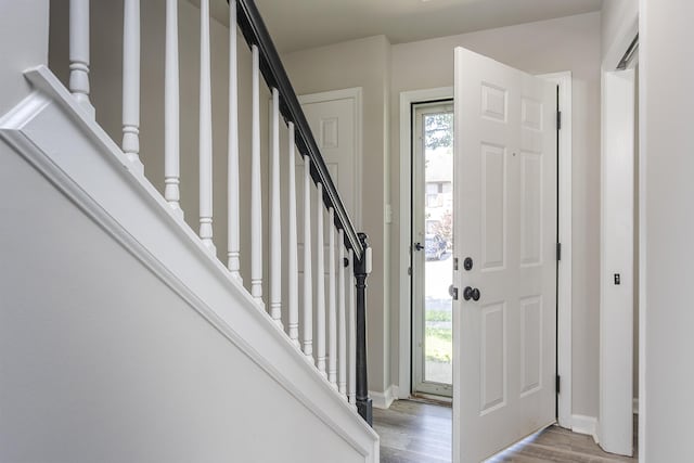 321 Houston Creek Dr, Paris, KY 40361 - entryway featuring healthy amount of natural light, light wood-style floors, and stairs