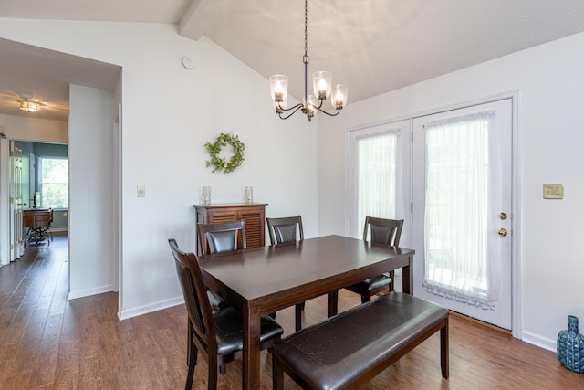 129 Plantation Dr, Lawrenceburg, KY 40342 - dining space featuring dark wood-style flooring and a chandelier