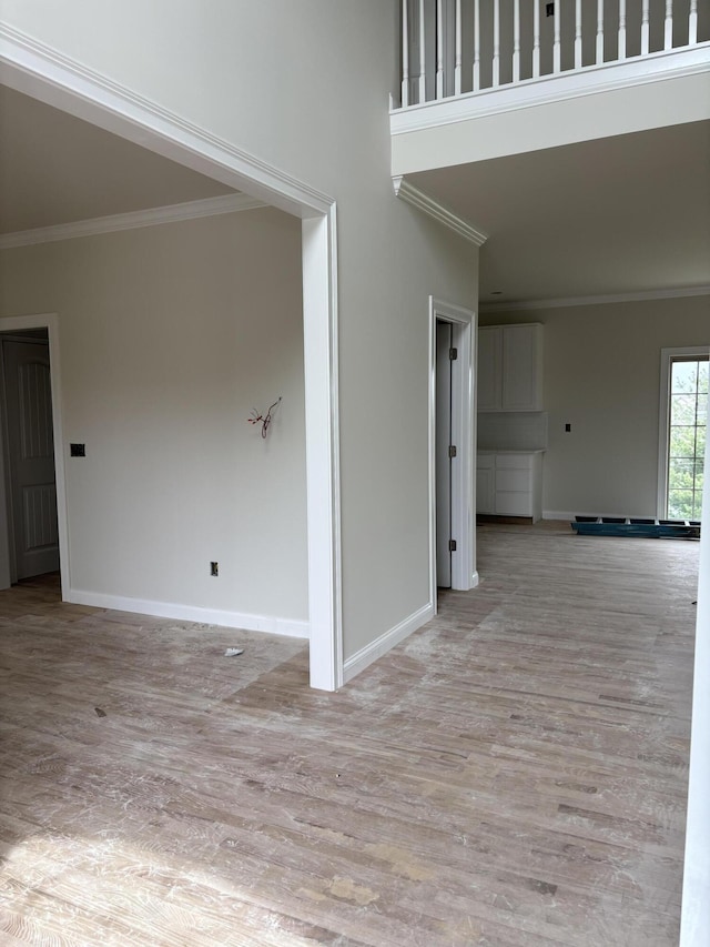 2716 Kearney Creek Ln, Lexington, KY 40511 - unfurnished room with crown molding, wood finished floors, and a high ceiling