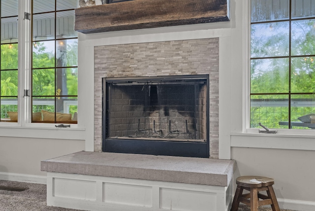 1020 Cornish Ln, Lawrenceburg, KY 40342 - detailed view of a fireplace with raised hearth