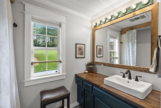 1020 Cornish Ln, Lawrenceburg, KY 40342 - full bath with plenty of natural light, vanity, and ornamental molding