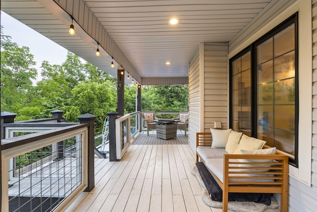 1020 Cornish Ln, Lawrenceburg, KY 40342 - wooden terrace with an outdoor hangout area