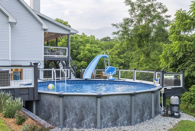 1020 Cornish Ln, Lawrenceburg, KY 40342 - outdoor pool with stairs and a water slide