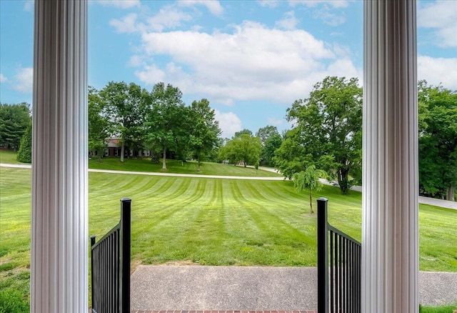 1758 Airdrie Ln, Frankfort, KY 40601 - view of yard featuring view of wooded area and golf course view