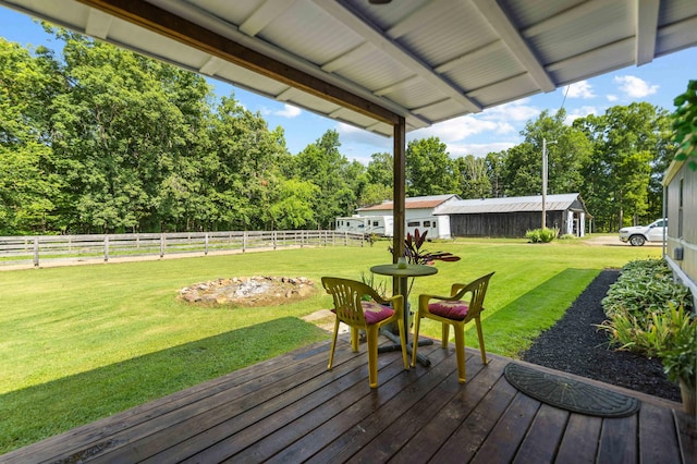 1100 Doublegate Rd, Jeffersonville, KY 40337 - deck featuring a fenced backyard