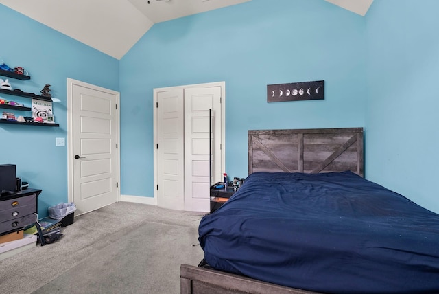 176 Cross Park Dr, Georgetown, KY 40324 - carpeted bedroom with vaulted ceiling