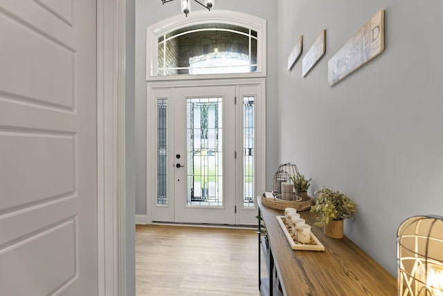 176 Cross Park Dr, Georgetown, KY 40324 - entryway with light wood-style floors and a chandelier