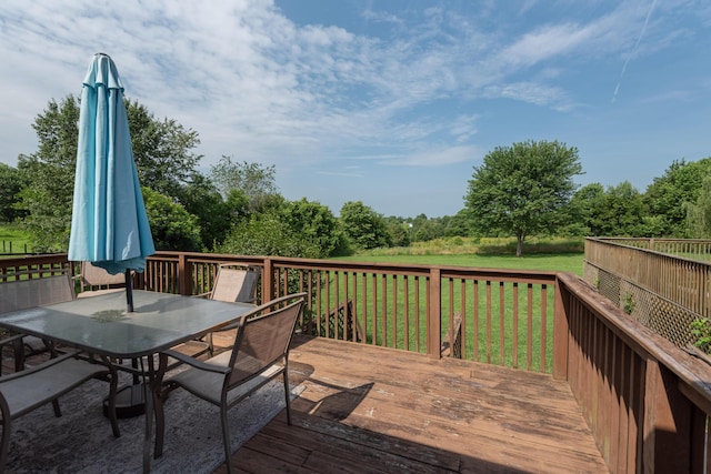 5045 Mccowans Ferry Rd, Versailles, KY 40383 - deck featuring outdoor dining space and a yard