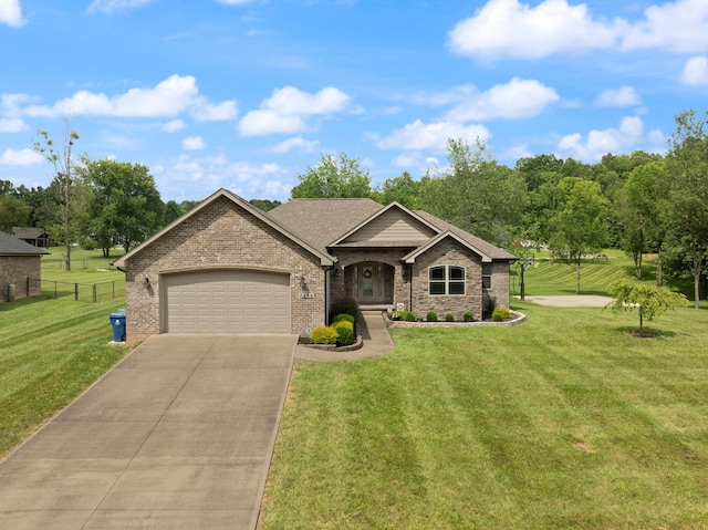 477 Barrington Dr, Somerset, KY 42503 - view of front of home featuring an attached garage, driveway, brick siding, and a shingled roof