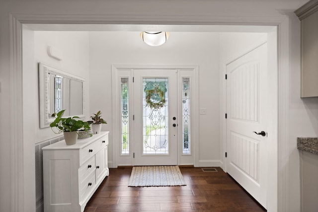 477 Barrington Dr, Somerset, KY 42503 - foyer entrance featuring dark wood-type flooring and baseboards