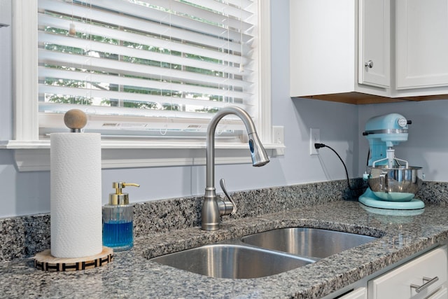 2193 Birkdale Dr, Lexington, KY 40509 - kitchen view of white cabinetry and dark stone counters