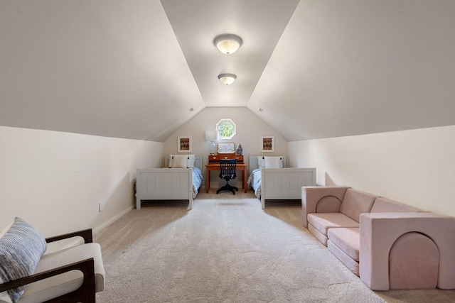 2193 Birkdale Dr, Lexington, KY 40509 - bedroom featuring carpet and vaulted ceiling
