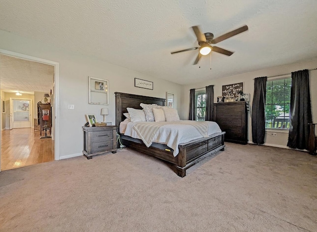 109 Edwards Ct, Lancaster, KY 40444 - bedroom featuring carpet flooring, ceiling fan, and a textured ceiling