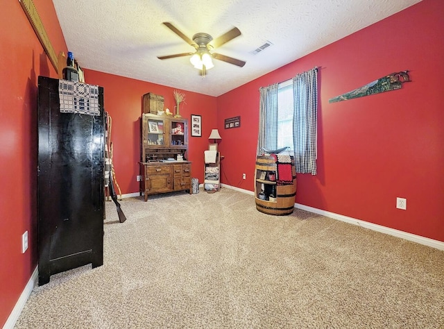 109 Edwards Ct, Lancaster, KY 40444 - carpeted office featuring ceiling fan and a textured ceiling