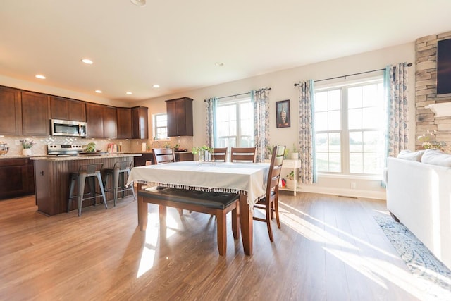 126 Mollie Way, Georgetown, KY 40324 - dining space featuring light wood-style floors and recessed lighting