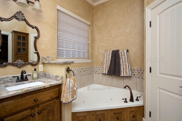 7705 New England Pkwy, Amarillo, TX 79119 - bathroom featuring a whirlpool tub and vanity