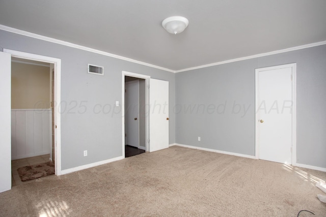 3203 S Austin St, Amarillo, TX 79109 - unfurnished bedroom with crown molding and carpet