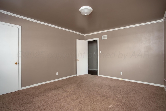 3203 S Austin St, Amarillo, TX 79109 - carpeted empty room featuring crown molding and baseboards