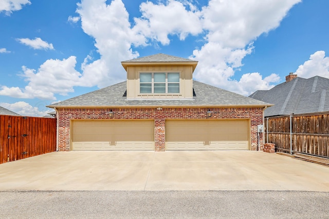6817 Baccus Dr, Amarillo, TX 79124 - traditional-style home featuring a garage, brick siding, concrete driveway, and a shingled roof