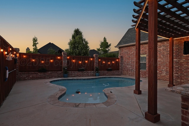 6817 Baccus Dr, Amarillo, TX 79124 - view of swimming pool featuring a pergola, a fenced backyard, and a patio