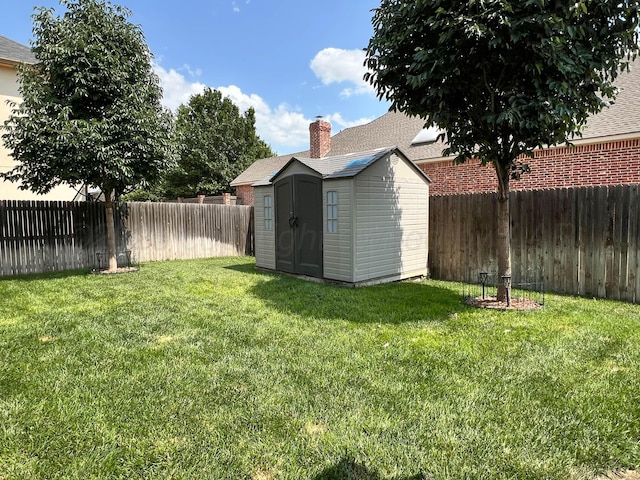 7507 Continental Pkwy, Amarillo, TX 79119 - fenced backyard featuring a storage shed