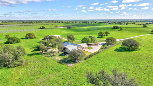 aerial view with a rural view