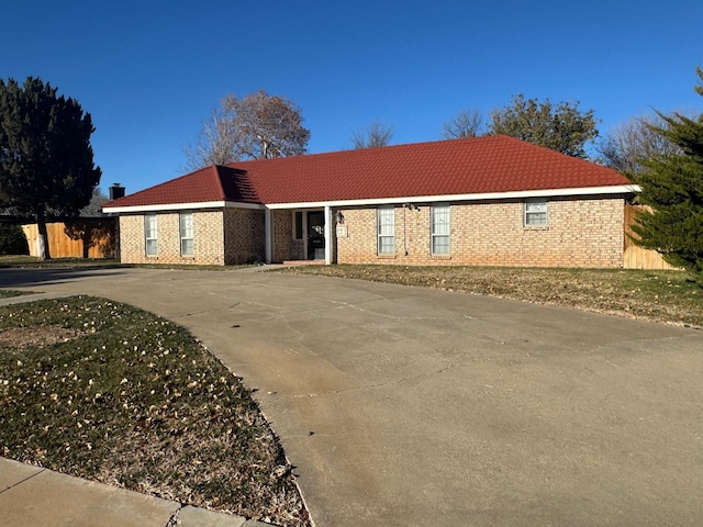 view of ranch-style home