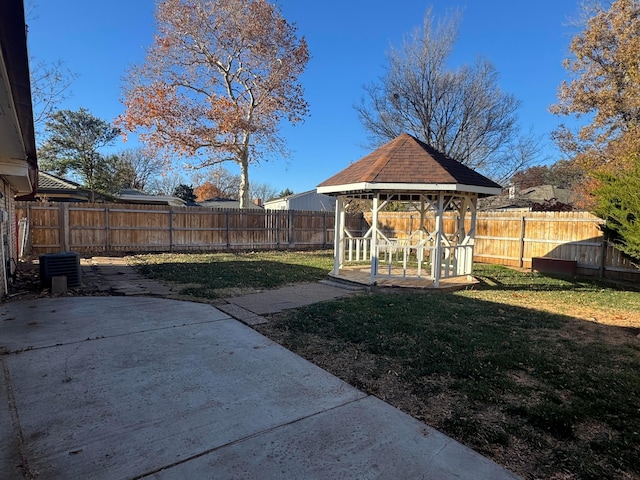 3717 Farwell Dr, Amarillo, TX 79109 - view of yard with a gazebo and a patio