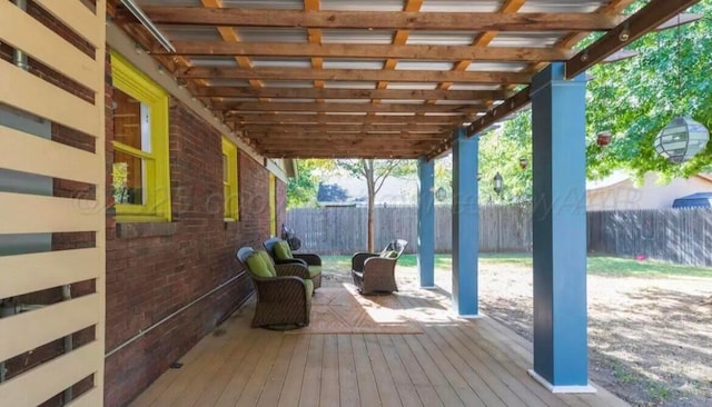 2404 S Harrison St, Amarillo, TX 79109 - wooden deck with a fenced backyard