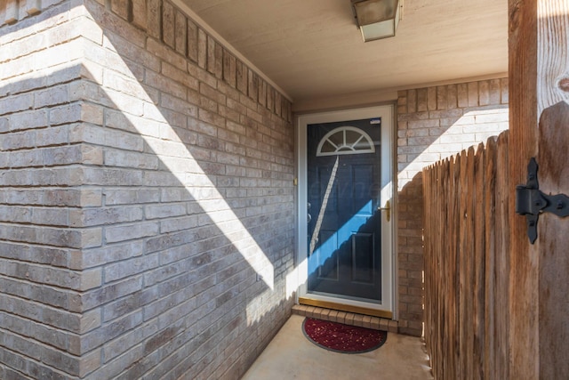 6701 Mosley St, Amarillo, TX 79119 - doorway to property with brick siding