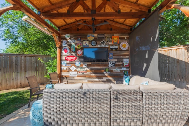 2314 Atkinsen St, Amarillo, TX 79106 - fenced backyard with an outdoor hangout area