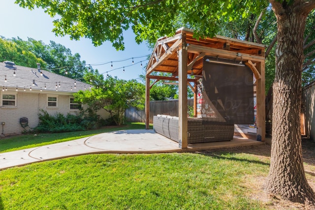 2314 Atkinsen St, Amarillo, TX 79106 - view of yard featuring a patio area, an outdoor hangout area, and a gazebo