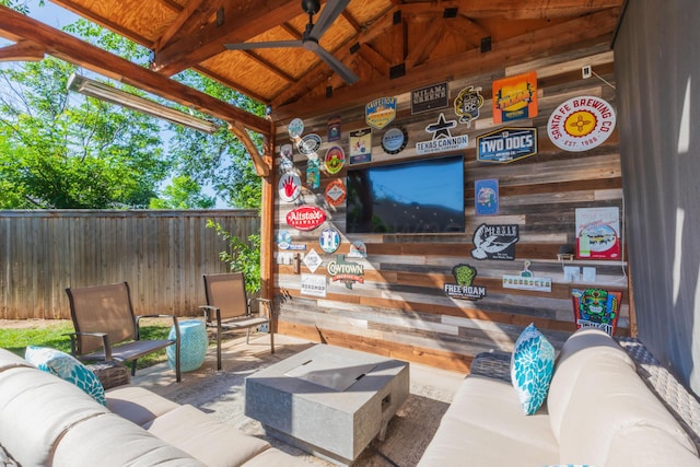2314 Atkinsen St, Amarillo, TX 79106 - view of patio with a ceiling fan