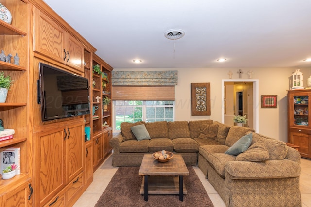 2314 Atkinsen St, Amarillo, TX 79106 - living area featuring light tile patterned floors and recessed lighting