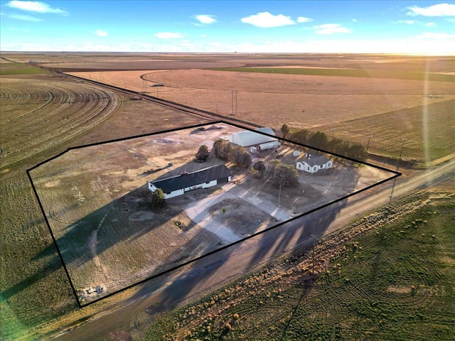 bird's eye view with a rural view