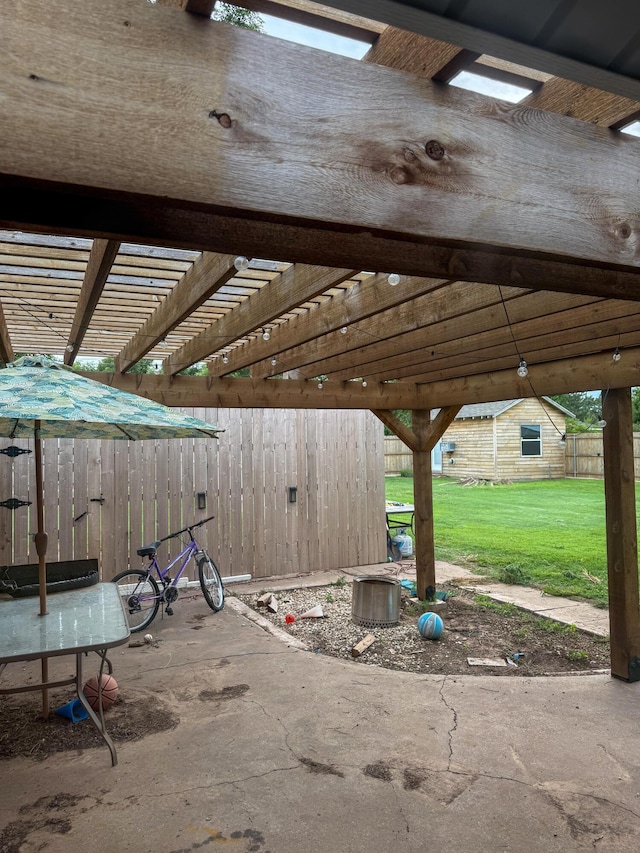 1105 Main St, Panhandle, TX 79068 - view of patio / terrace featuring a pergola