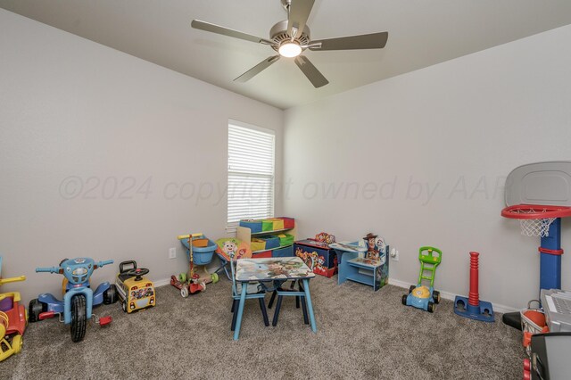 3005 Portland Ave, Amarillo, TX 79118 - playroom featuring carpet floors and a ceiling fan