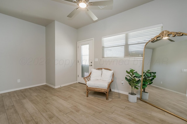 3005 Portland Ave, Amarillo, TX 79118 - living area featuring ceiling fan and light wood-type flooring