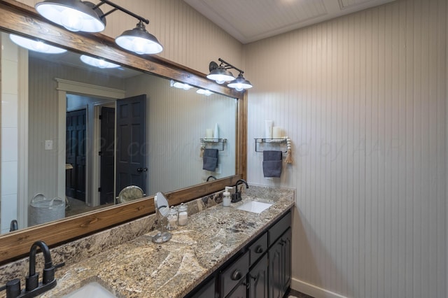 bathroom featuring vanity