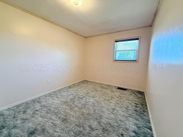 715 Ave P, Sunray, TX 79086 - carpeted empty room with ornamental molding and baseboards