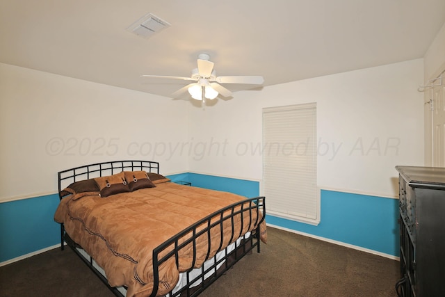 2604 Hawthorne Dr, Amarillo, TX 79109 - carpeted bedroom with baseboards and ceiling fan