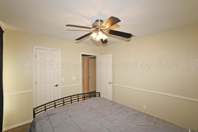2604 Hawthorne Dr, Amarillo, TX 79109 - bedroom featuring a ceiling fan and baseboards