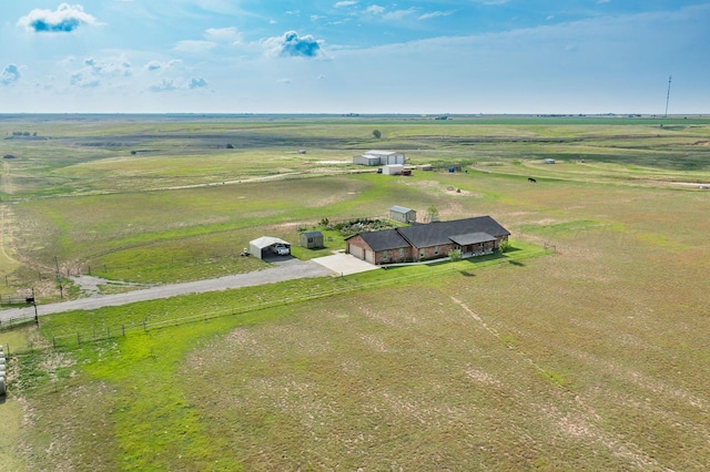 bird's eye view featuring a rural view