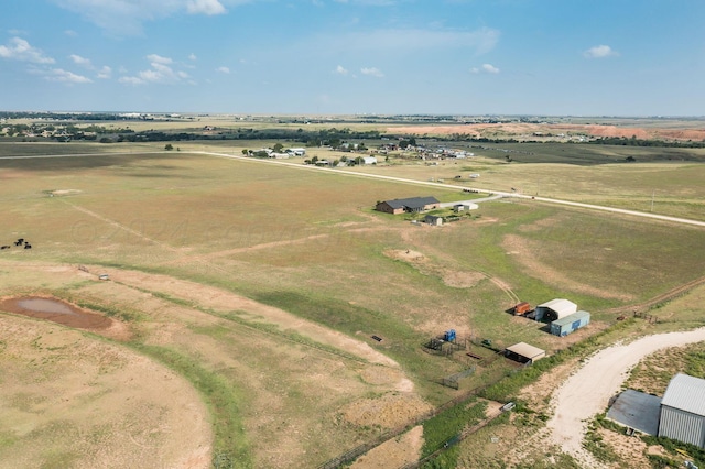 drone / aerial view featuring a rural view