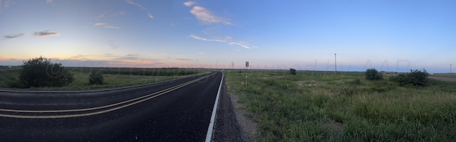 view of road featuring a rural view