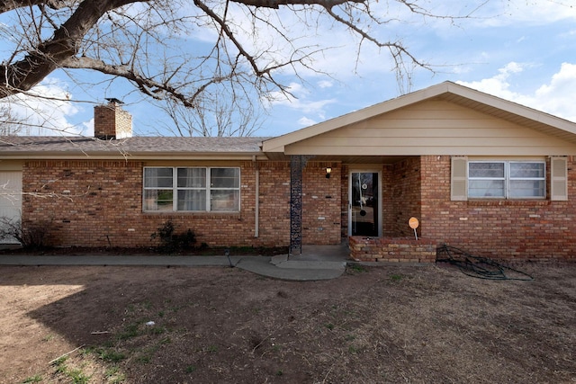 view of single story home