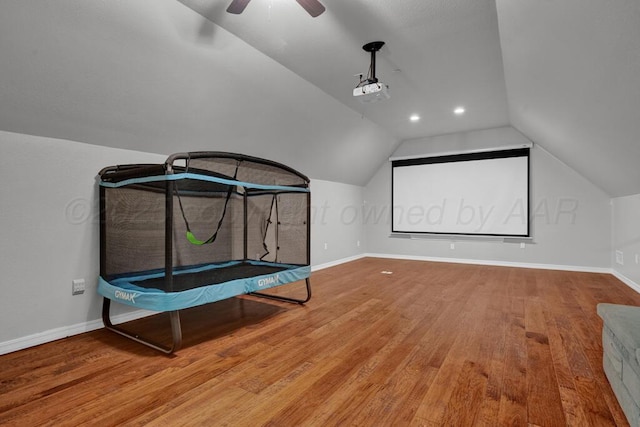 6007 Riley Elizabeth Dr, Amarillo, TX 79119 - additional living space with baseboards, wood finished floors, and lofted ceiling