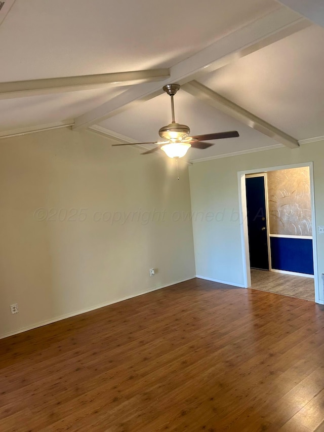 702 Floyd Ave, Dumas, TX 79029 - unfurnished room featuring a ceiling fan and wood finished floors